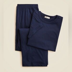 J.Crew Short-sleeve pajama pant set in tissue crepe